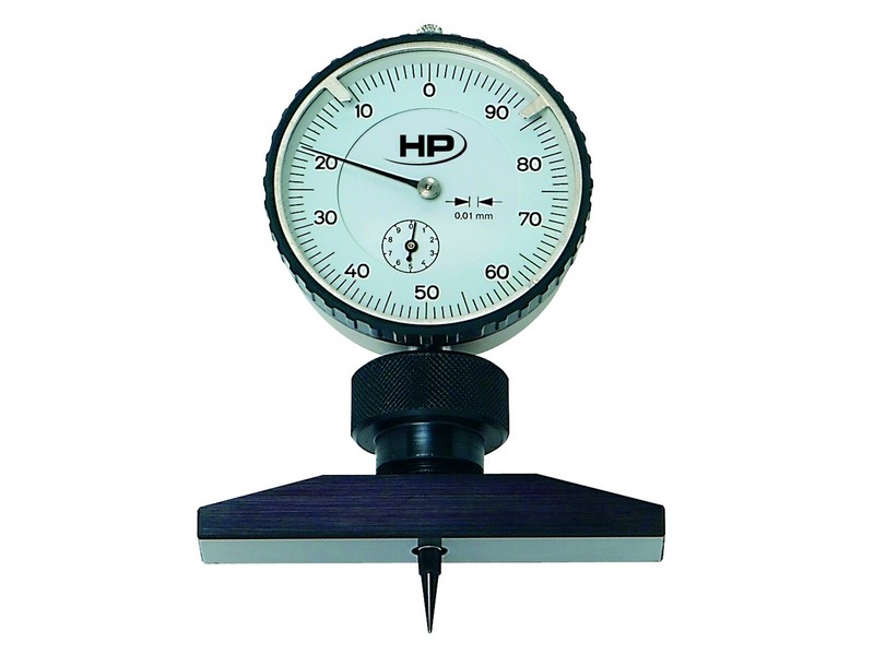 Leschhorn 0716105  Tiefenmessgerät mit Messuhr und Brücke  konzentrische Zeiger: 0 - 30 mm Messbereich, Auflagefläche Messbrücke 100x16 mm - Helios Preisser 0716 Tiefenmessgeraet mit Messuhr und Bruecke