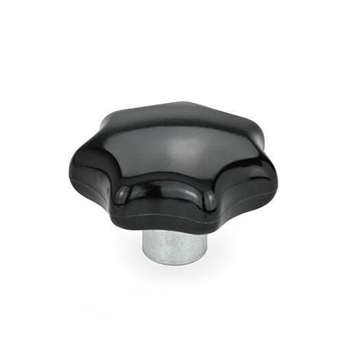 Ganter 6336.1-80-B16-C STERNGRIFF - GN 6336-1 Sterngriffe - Duroplast - mit vorstehendem Stahl Bund-Abbildung