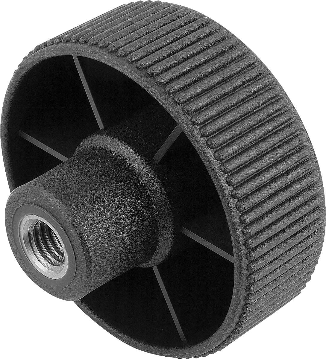 Kipp K0261.1108 NOVO.GRIP RÄNDELRAD  GR.1  FORM D  EDELSTAHL, D=40  M8 - K0261-1108 NOVO GRIP RAENDELRAD GR 1 FORM D EDELSTAHL - D 40 M8