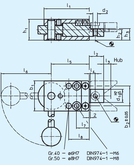 Halder 23230.0440 Richtspanner 40 mit Spiralexzenter - EH 23230 Richtspanner