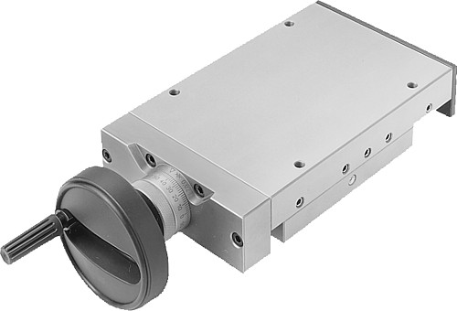 Norelem 21033-150210 SCHWALBENSCHWANZ SCHLITTENFÜHRUNG, B=150, L=210 - Norelem 21033 Schwalbenschwanz Schlittenfuehrungen mit Mikrometerspindel und Handrad