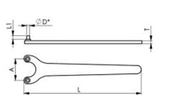 Leschhorn 3116 20x4 Zweilochmutterdreher DIN 3116 A, - DIN 3116-TZ