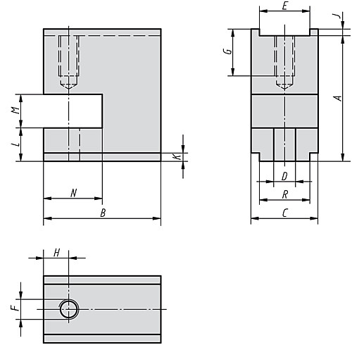 Kipp K0839.12075 HÖHENBLOCK FORM P - KIPP K0839 Hoehenbloecke Form P