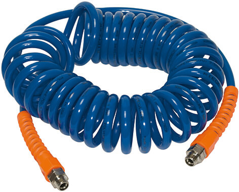 RIEGLER SP17-750 Spiralschl., Verschr.ung, Knickschutz, PU, G 1/4, ø9,5x6,3, 7,5 m !!! Nachfolgeartikel: 158162 !!! - LE71512 SP 16-750 Spiralschlauch - mit drehbarer Verschraubung und Knickschutzfeder