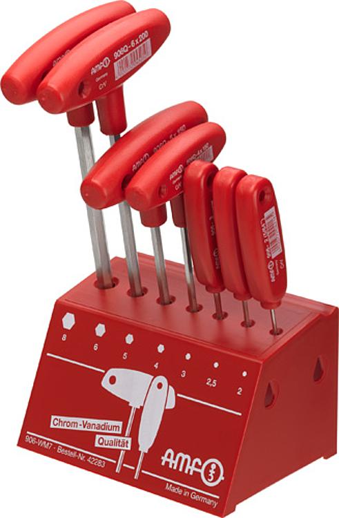 AMF 906-WM7 Werkstattständer, Inhalt: SW x Klingenlänge L1: 906-2x90, 2,5x90, 3x90; 906Q-4x150, 5x150, 6x200, 8x200 - LE 906-WM7 Werkstattstaender -Abbildung