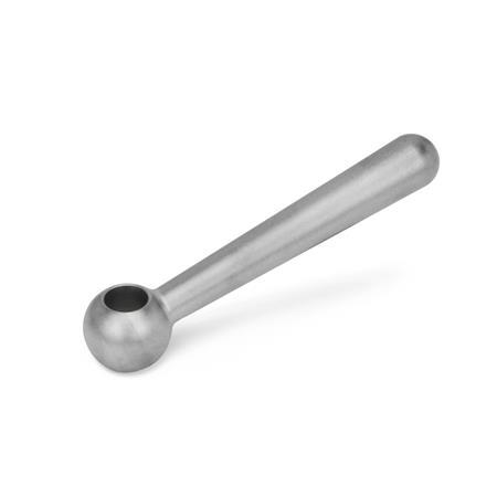DIN 99-100-B12-L-NI EDELSTAHL KEGELGRIFF, SCHRÄG - DIN-99-Kegelgriffe-Edelstahl-Griff-schraeg-mit-Bohrung-H7