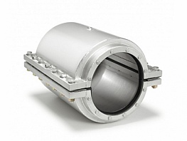 Leschhorn LS2-SB-DN 100 Übergangskupplung, Seite A min. RohrØ= 113 mm, Seite B max. RohrØ= 129 mm, KapselØ= 190 mm, Kapsellänge= 300mm, Druck PN16, Material: Edelstahl 1.4301, Dichtung EPDM, Oberflächenschutz gebeizt und passiviert. - LS2-Split Barrel
