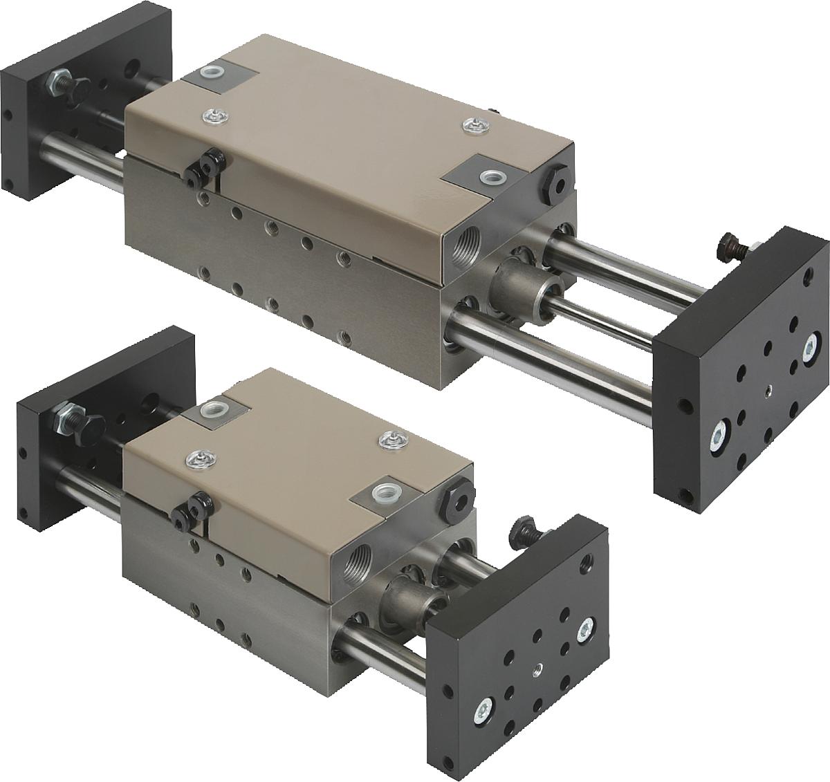 Norelem 20000-21040 LINEARMODUL PNEUMATISCH GR.1,C=40, MIT ZWEI RUNDFÜHRUNGEN - 20000-21040 LINEARMODUL PNEUMATISCH GR-1 - C 40 - MIT ZWEI RUNDFUEHRUNGEN