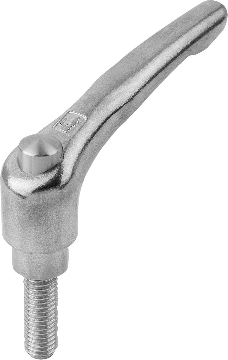 Kipp K0124.9210X30 KLEMMHEBEL EDELSTAHL GR.2 M10x30 MIT SCHUTZKAPPE - K0124-9210X30 KLEMMHEBEL EDELSTAHL GR 2 M10x30 MIT SCHUTZKAPPE