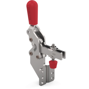 DESTACO 2002-SBR Vertikal-Kniehebelspanner Haltekraft 2700 N, Öffnungswinkel 75° - 2002-UF Vertikalspanner mit Frontbefestigung - U-Spannarm - Fuss abgewinkelt