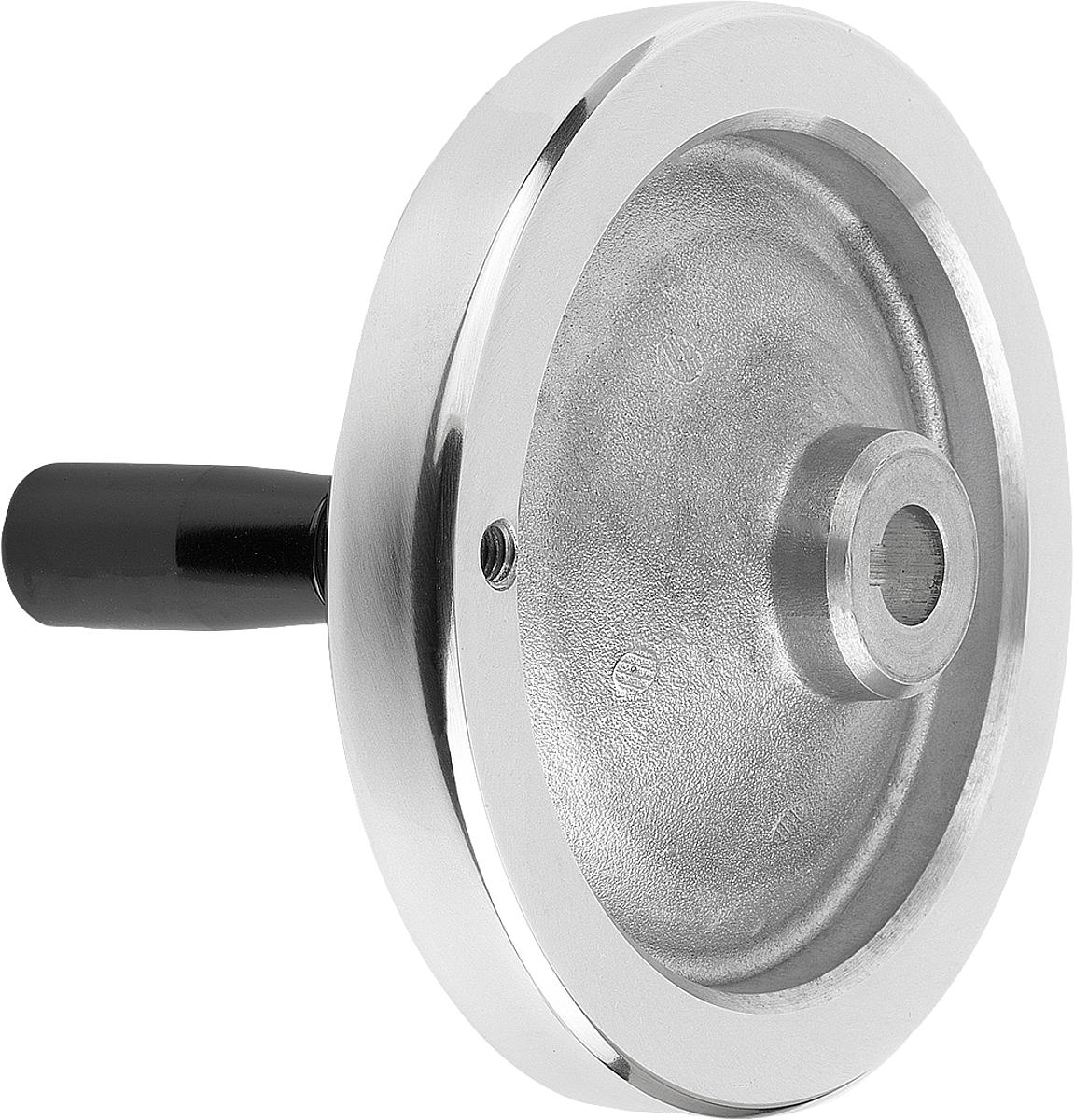 Norelem 06275-3140X14 SCHEIBENHANDRAD ALU, FESTST.GR.M.NUT, D1=140, D2=14 - 06275-3140X14 SCHEIBENHANDRAD ALU - GRIFF FESTSTEHEND - MIT NUT - D1 140 - D2 14