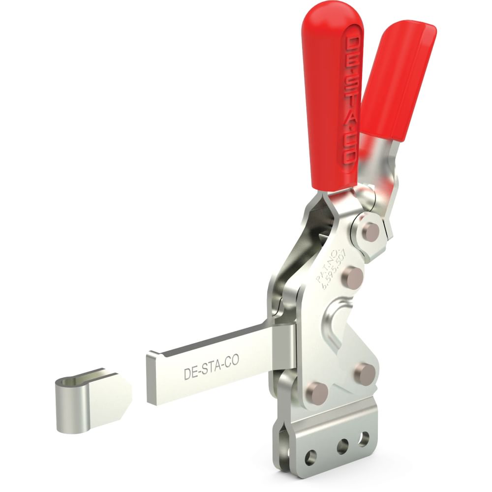 DESTACO 2007-SBR Vertikal-Kniehebelspanner Haltekraft 4500 N, Öffnungswinkel 80° - DESTACO-2007-SBR-Vertikal-Kniehebelspanner-SBR-Massiver-Spannarm-Fuss-gerade-Toggle-Lock-Plus