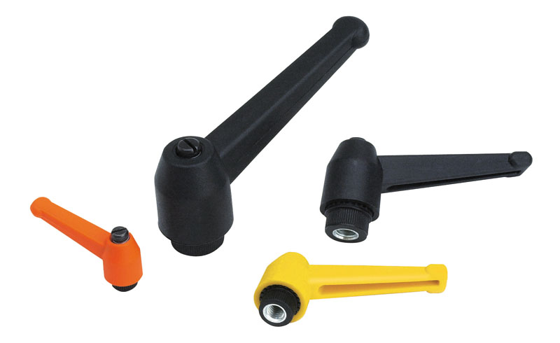 Leschhorn A522 verstellbare Klemmhebel  R 65; Innengewinde M10; orange - Boteco A522 Verstellbare Klemmhebel