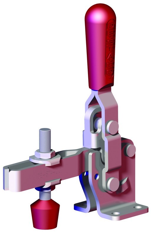 DESTACO 247-U Vertikal-Kniehebelspanner Haltekraft 3600 N - 4500 N, Öffnungswinkel 120° - 247-U Vertikalspanner - U- Spannarm - Fuss abgewinkelt