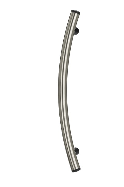 Leschhorn GM-30.C400.33   gebogene Maschinengriffe Rohr 30 x 1,5 mm, A 400, Halterung Alu, Endkappe PA6 schwarz   Schenkel schwarz, Rohr Edelstahl - Leschhorn GM-30 gebogene Maschinengriffe in modernem Design - GM-30C