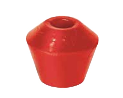 DESTACO 235219-M Polyurethan-Kappe, flach, für Spindel M10x1,5 (metrisch), Farbe: rot - DESTACO 119-2-215219-M-225219-M-235219-M-Polyurethan-Kappe - flach - rot - metrisch