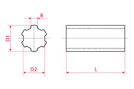 Leschhorn KW 32x38-1000, Keilwellen DIN ISO 14, Stahl C45 ungerichtet - Keilwqelle TZ