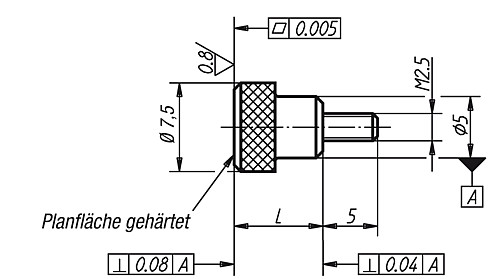 Norelem 33050-025080 MESSEINSATZ M.VERGRÖSS.PLANFLÄCHE - Norelem 33050 Messeinsatz mit vergroesserter Planflaeche