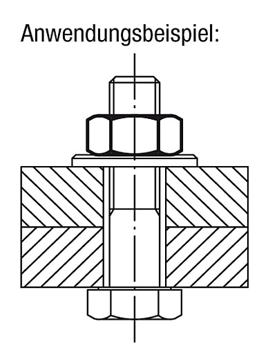 Leschhorn 934, ISO 4032 Schskantmutter  D=M48, links, Stahl verzinkt - Norelem 07210 Sechskantmuttern DIN 934 DIN EN ISO 4032 DIN EN 24032