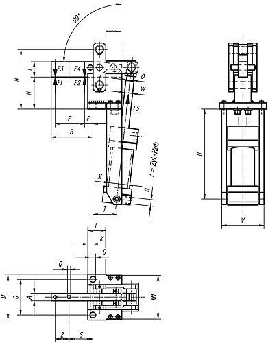 Norelem 05360-06 PNEUMATIKSPANNER SENKRECHT, - Norelem 05360 Pneumatikspanner senkrecht mit vertikalem Zylinderanbau
