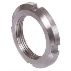 Leschhorn Nutmuttern DIN 981 KM0; Gewinde M10x0,75, Werkstoff: Stahl, Festigkeit min. 350 N/mm². 1 VPE= 10 Stück - DIN 981 Nutmuttern