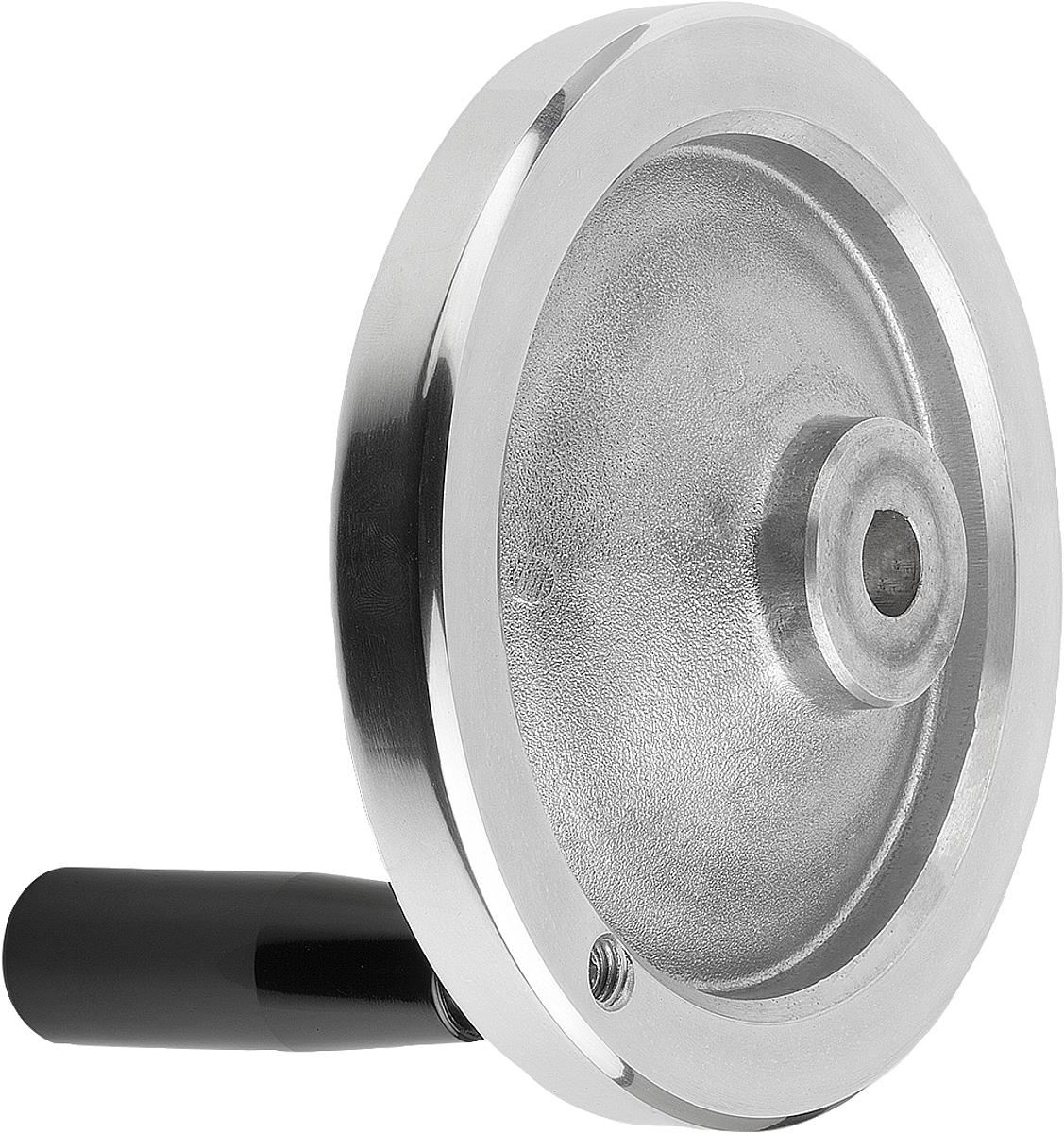 Norelem 06275-4160X16 SCHEIBENHANDRAD ALU, DREHB.GR.O.NUT, D1=160, D2=16 - 06275-4160X16 SCHEIBENHANDRAD ALU - GRIFF DREHBAR - OHNE NUT - D1 160 - D2 16
