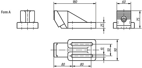 Kipp K0832.01 NIEDERZUG GEGENHALTER FORM A - KIPP K0832-A Niederzug Gegenhalter Form A