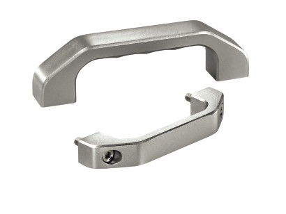 Leschhorn EG-1F-140-36  massive Edelstahl Bügelgriffe frontseitige Befestigung A 140,  mattglänzend elektropoliert - Leschhorn EG massive Edelstahl Buegelgriffe