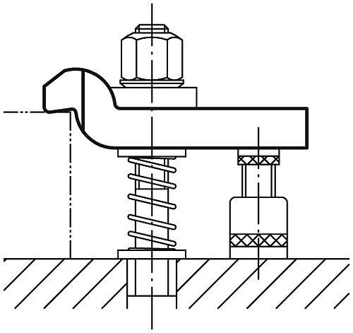 DIN 6316 04090-06 SPANNEISEN GEKRÖPFT STAHL, FÜR SCHRAUBE  M6, L=60 - Norelem 04090 Spanneisen gekroepft DIN 6316 - Stahl und Aluminium