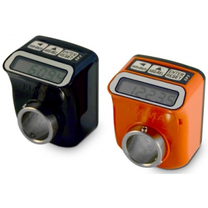 Fiama EP7-B-F14-FLB-R elektronische Positionsanzeige programmierbar.  Ansicht B vertikal, Steigung programmierbar, Anzeige programmierbar; Hohlwelle 14H7, Farbe R= orange, Wellenklemmflansch - EP7 elektronische digitale Positionsanzeiger - Abbildung
