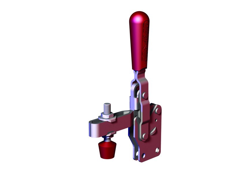 DESTACO 210-TUB Vertikal-Kniehebelspanner Haltekraft 2800 N - 3400 N, Öffnungswinkel 105° - 210-UB Vertikalspanner - U-Spannarm - Fuss gerade