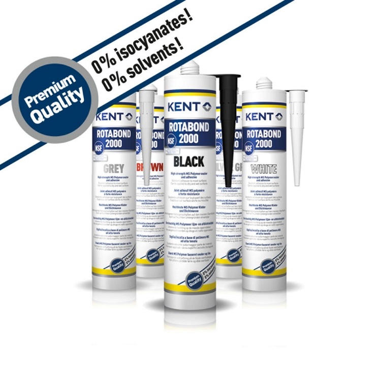 KENT 34456 ROTABOND 2000 grau, 290ml Kartusche - KENT ROTABOND 2000 MS-Polymerkleber und Dichtmittel