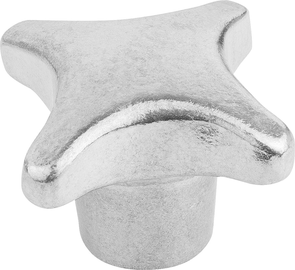Kipp K0145.305010 KREUZGRIFF FORM C, D1=50, D4=10H7, ALU, GEROMMELT - K0145-305010 KREUZGRIFF FORM C - D1 50 - D4 10H7 - ALU - GEROMMELT