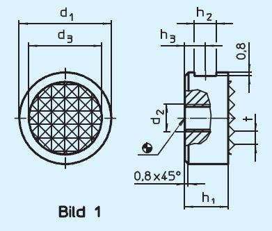 Halder 22620.0010 Gripper rund mit Hartmetalleinsatz, geriffelt Ø 10 x 10 - EH 22620 Grippers rund mit Hartmetalleinsatz geriffelt
