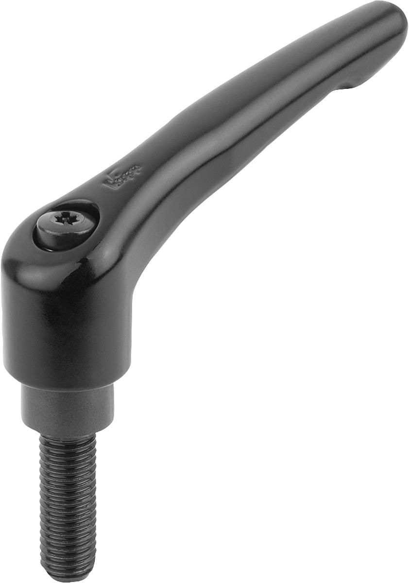 Kipp K0122.5161X25 KLEMMHEBEL GR.5  M16X25, GRIFFHEBEL SCHWARZ SEIDENMATT - K0122-5161X25 KLEMMHEBEL GR 5 M16X25 - GRIFFHEBEL SCHWARZ SEIDENMATT