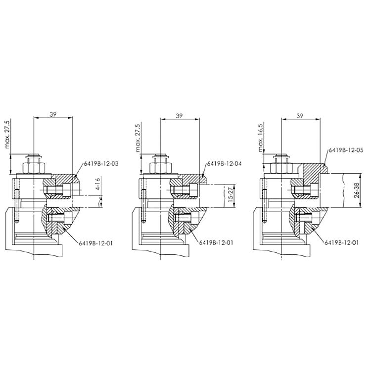 AMF 6419B-12-01 Spannbacke, Größe : 12, B: 28, D: 9, L: 28 - LE 6419B-12-01 Spannbacke -Anwendung