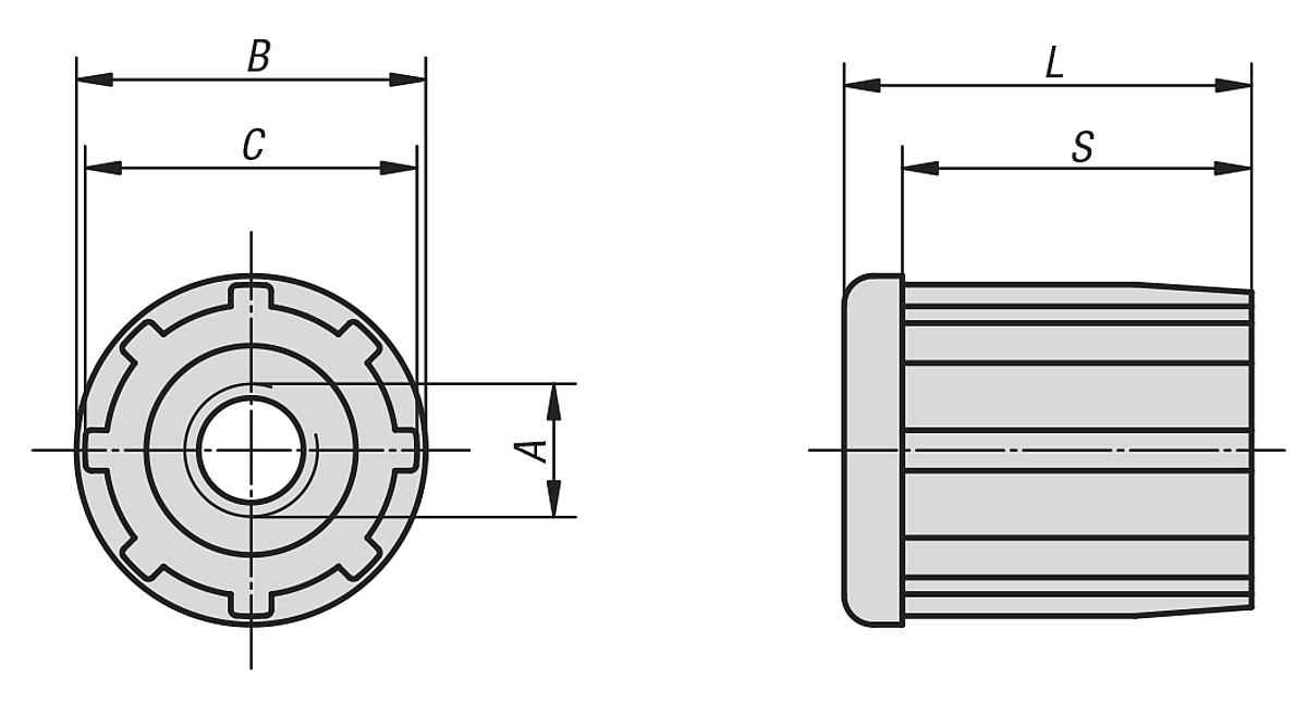 Norelem 27836-103815 GEWINDESTOPFEN, FÜR ROHRE - NLM 27836 Gewindestopfen fuer Rohre - Massblatt