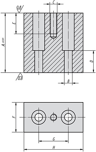 Kipp K0827.36012020 STÜTZBLOCK - KIPP K0827 Stuetzbloecke