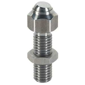 Halder 22740.0013 Pendelauflage verstellbar 13 x M 8 mit abgeflachter Kugel  Auflagefläche,  plan, Stahl - Pendelauflagen Pendelauflage - verstellbar