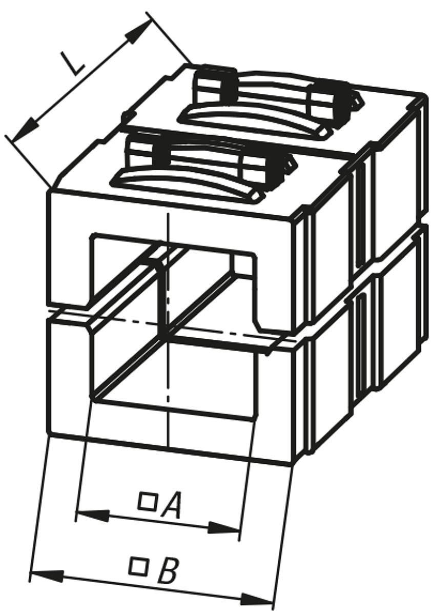 Kipp K0491.13020 REDUZIERHÜLSE FÜR VIERKANTROHRE - K0491-V Reduzierhuelsen fuer Vierkantrohre - Massblatt