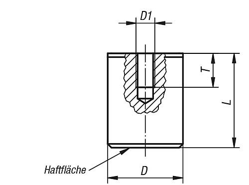 Kipp K0557.05 TOPF MAGNET, D=65, L=43, - KIPP K0557 Topf Magnete