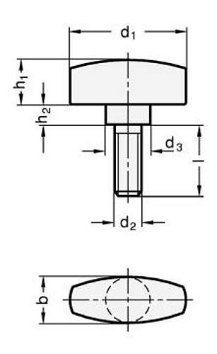 Ganter 433-26-M5-10-MT EDELSTAHL FLÜGELSCHRAUBE - Ganter GN 433 Edelstahl Fluegelschrauben