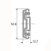 Accuride DZ3307-0022-2 Teleskopschienen 100% Überauszug, 12,7x50,8, SL 559, TR 584, 64kg, hell verzinkt - 3307 Accuride Teleskopschiene Profil