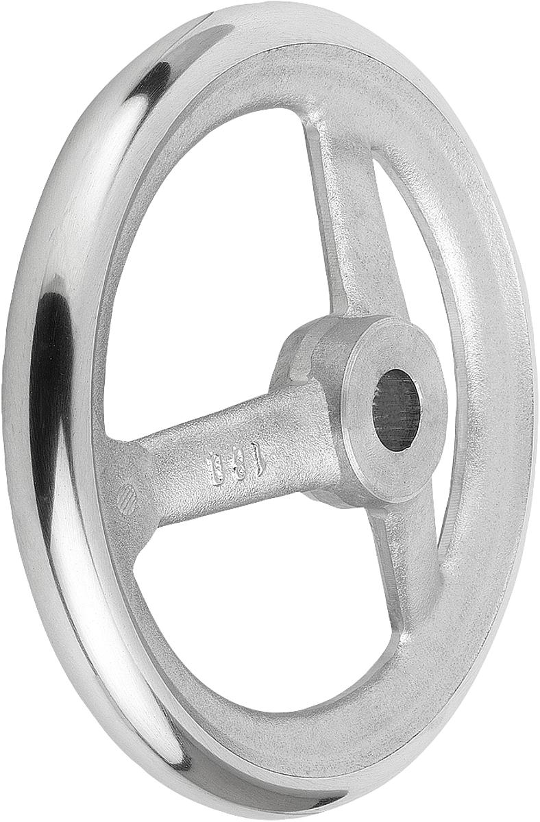 Kipp K0160.0180X18 HANDRAD DIN 950, ALU, O.GR.O.NUT, D1=180, D2=18 - K0160-0180X18 HANDRAD DIN 950 - ALU - OHNE GRIFF OHNE NUT - D1 180 - D2 18