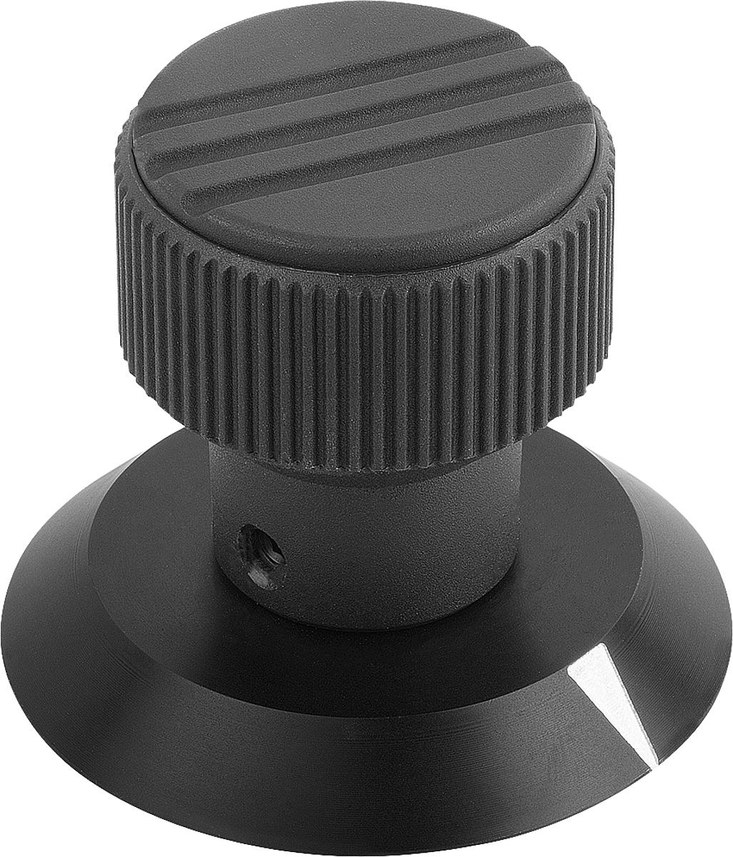 Norelem 06105-105 NOVO.GRIP STELLKNOPF GR.1  D=5H7, DECKEL SCHWARZGRAU - 06105-105 NOVO-GRIP STELLKNOPF GR-1  D 5H7 - DECKEL SCHWARZGRAU