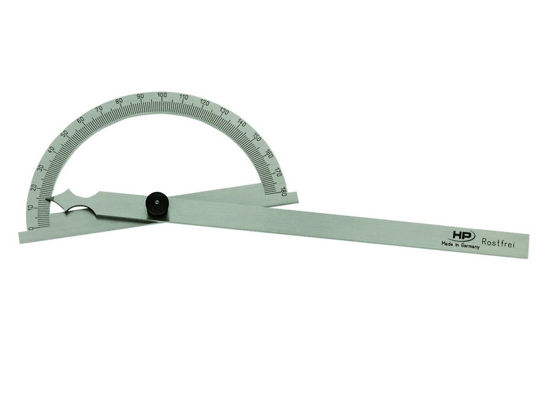 Helios Preisser, 0412201  Gradmesser  Gradbogen-ø 80 mm, freier Schenkel 120 mm - Helios Preisser 0412 Gradmesser