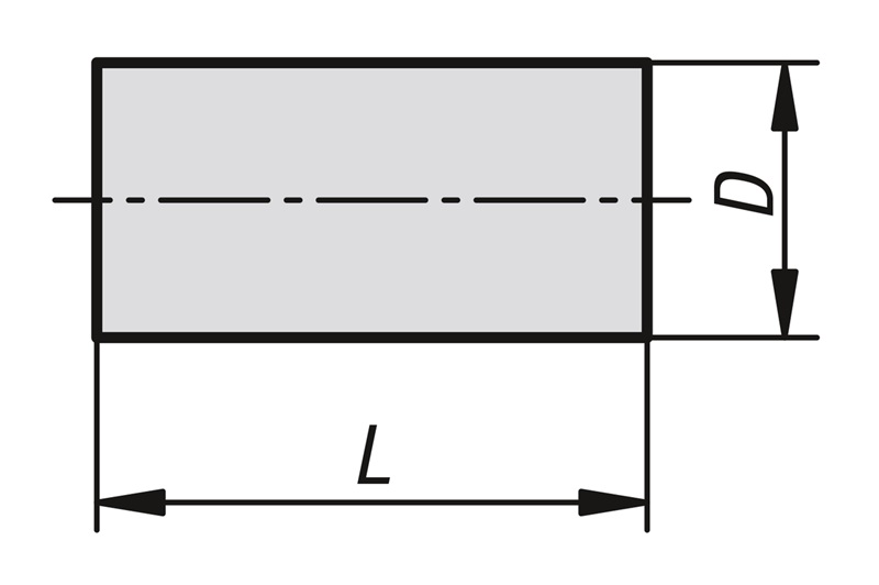 Norelem 09003-1530 ROHMAGNET STABMAGNET L=30 ±0,2 ALNICO, D=15 +0/-0,2 - NLM 09003 Rohmagnete -Stabmagnete- aus AlNiCo-Skizze