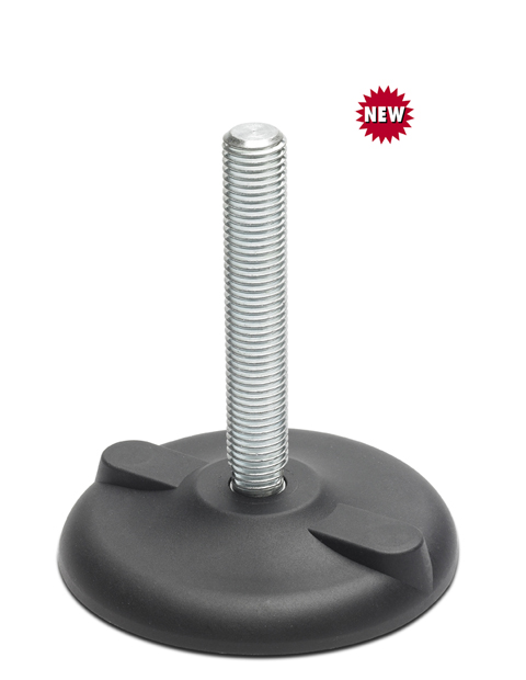 Leschhorn P800 Stellfüße  D 105; C 24; Gewinde d1 M30; Kunststoff PA, schwarz, - Boteco P800 Stellfuesse