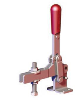 DESTACO 229 Vertikal-Kniehebelspanner Haltekraft 2100 N - 7100 N, Öffnungswinkel 80° - 95° - DE-STA-CO 229 Vertikal-Exzenterspanner - offener Spannarm - Fuss abgewinkelt