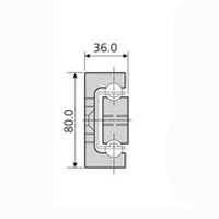 Accuride DA4120-0040 Teleskopschienen 75% Teilauszug, 36x80, SL 400, TL 290, 370kg - DA 4120 Accuride Teleskopschiene Profil